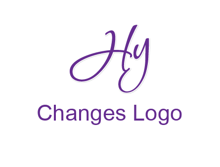 script font letter HY