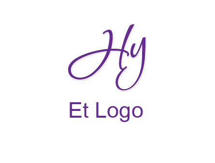 script font letter HY