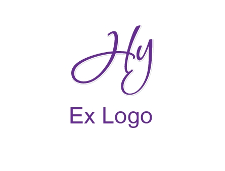 script font letter HY