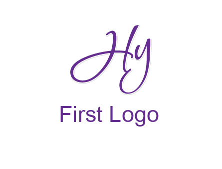 script font letter HY