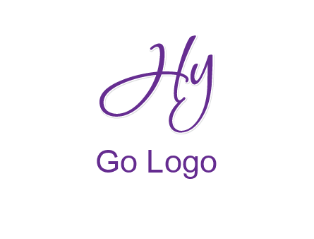 script font letter HY