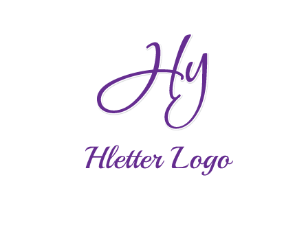 script font letter HY