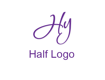 script font letter HY
