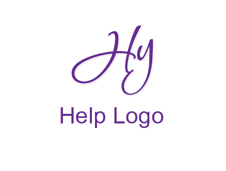script font letter HY