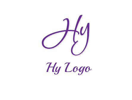 script font letter HY