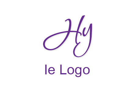 script font letter HY
