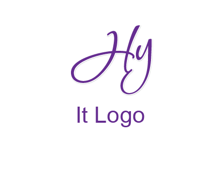 script font letter HY