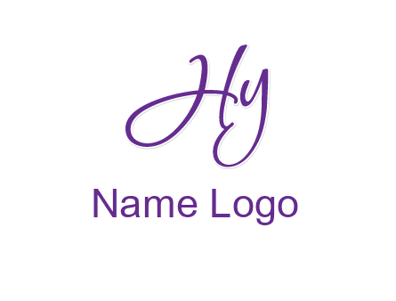 script font letter HY