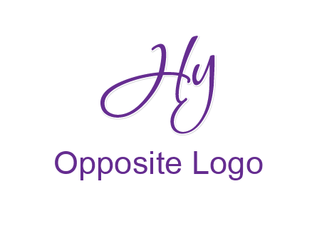 script font letter HY