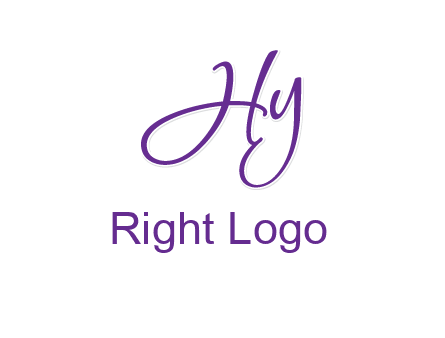 script font letter HY