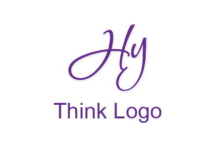 script font letter HY