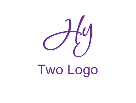 script font letter HY