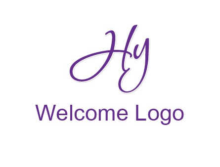 script font letter HY