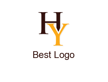 letter H behind letter Y