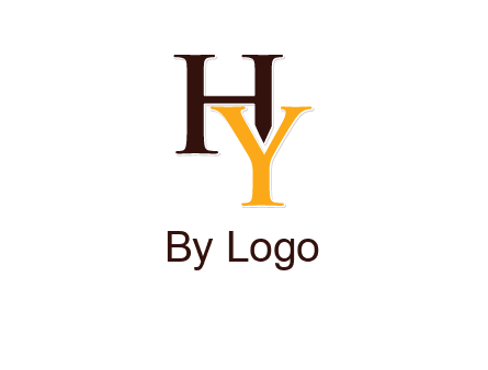 letter H behind letter Y