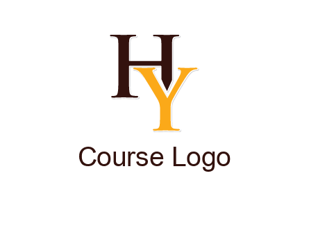 letter H behind letter Y