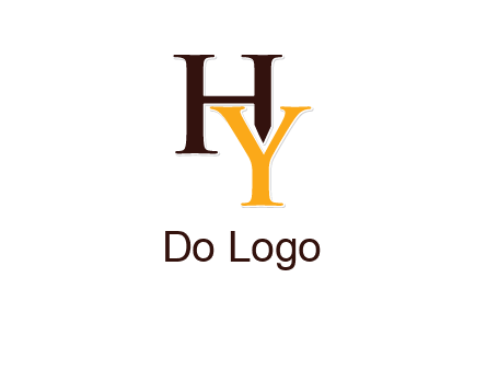 letter H behind letter Y