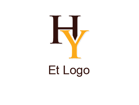 letter H behind letter Y