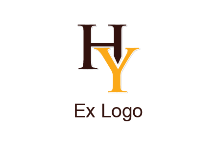 letter H behind letter Y