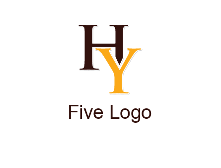 letter H behind letter Y