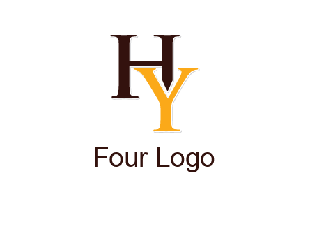 letter H behind letter Y