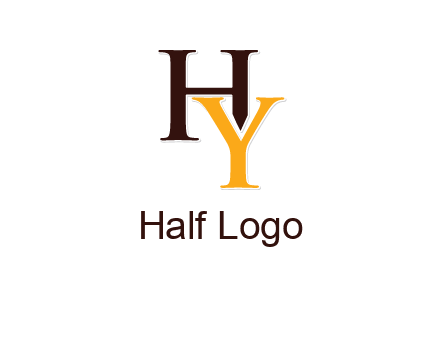 letter H behind letter Y