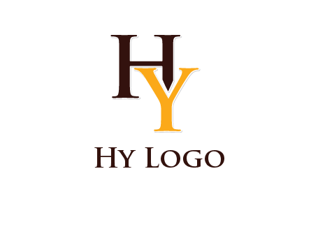 letter H behind letter Y