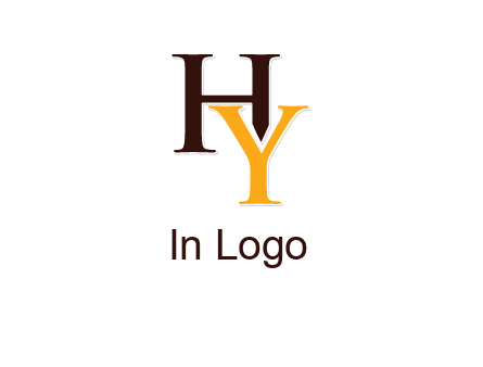 letter H behind letter Y