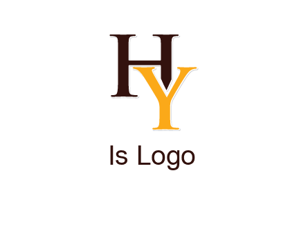 letter H behind letter Y
