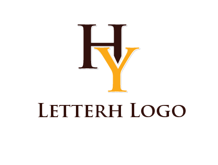 letter H behind letter Y