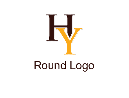 letter H behind letter Y