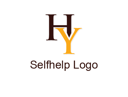 letter H behind letter Y