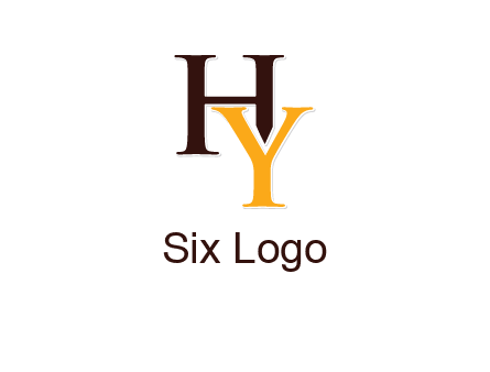 letter H behind letter Y