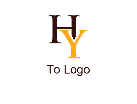 letter H behind letter Y