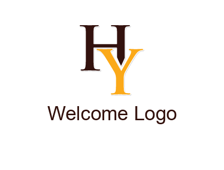 letter H behind letter Y