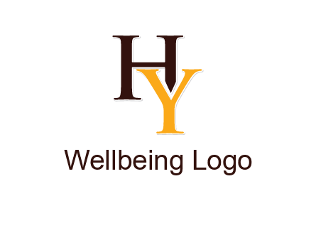 letter H behind letter Y