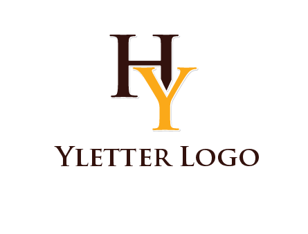 letter H behind letter Y
