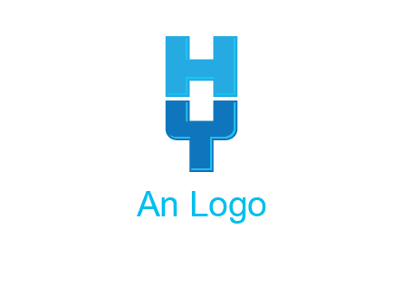 letter Y forming letter H