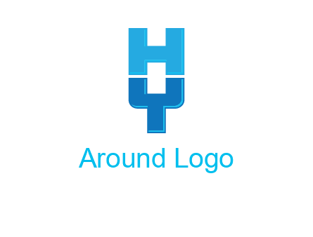 letter Y forming letter H