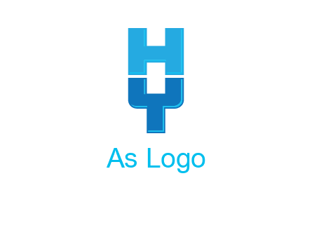 letter Y forming letter H