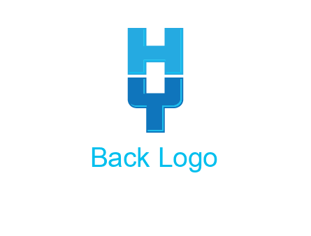 letter Y forming letter H
