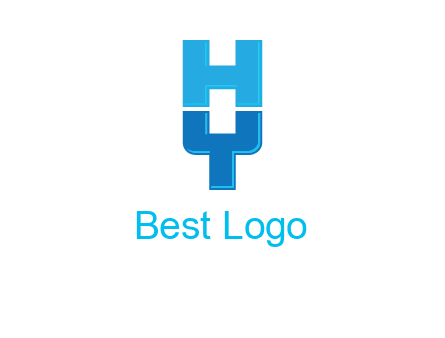 letter Y forming letter H