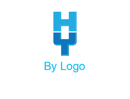 letter Y forming letter H