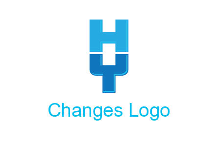 letter Y forming letter H