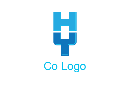 letter Y forming letter H