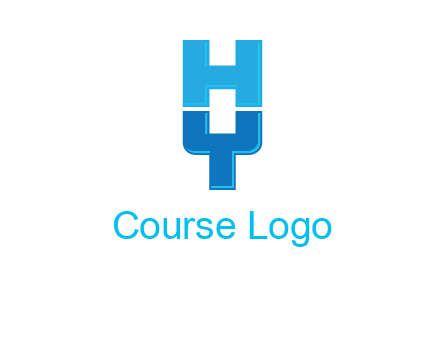 letter Y forming letter H