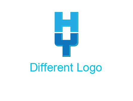 letter Y forming letter H