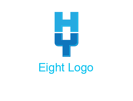 letter Y forming letter H
