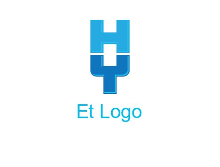 letter Y forming letter H