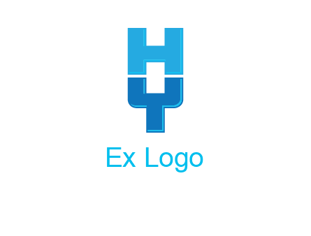 letter Y forming letter H